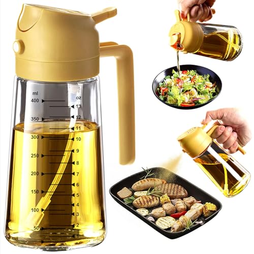 TrendPlain 16oz Ölsprüher für Speiseöl – 470ml Olivenöl Flasche – 2-in-1 Ölspender und Ölsprüher – Küchen Gadgets für Kochen… – Ansicht 1