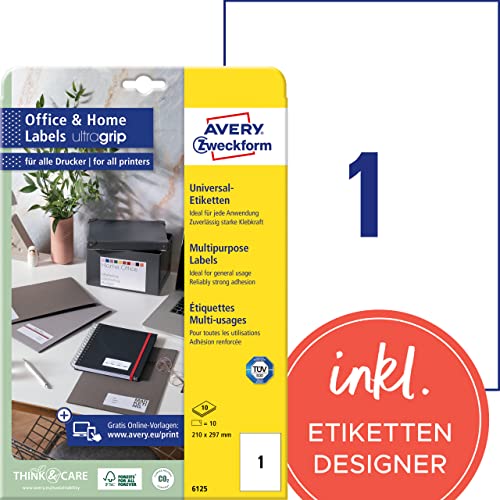 MDlabels Universele etiketten, DIN A4, 105 x 37,3 mm, 1600 MDlabels Universele etiketten, DIN A4, 105 x 37,3 mm, 1600