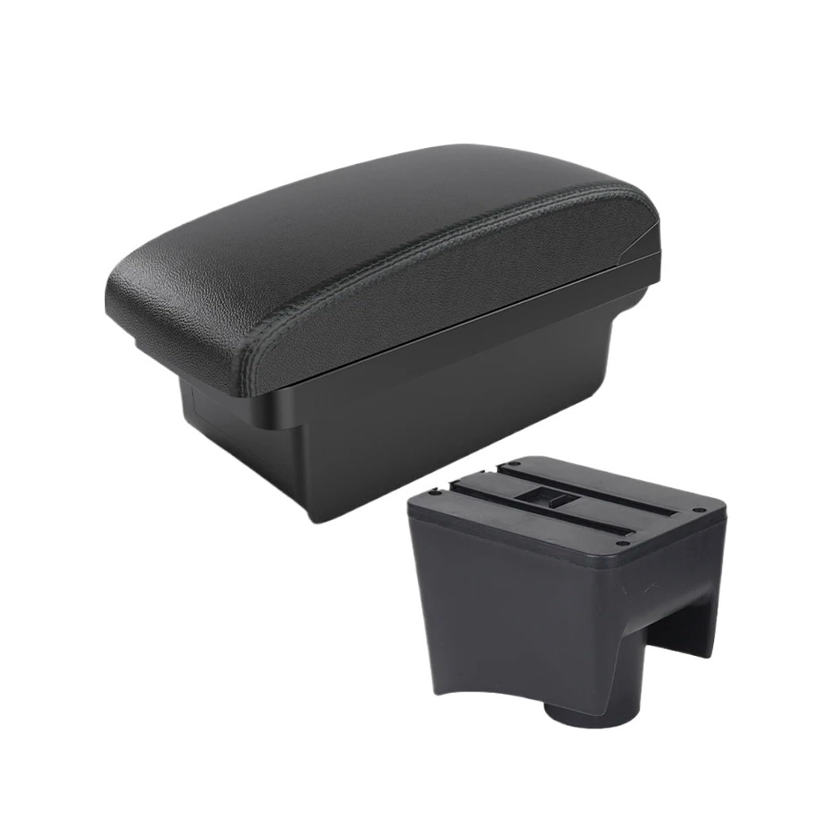 UMDJJU For VW For POLO For Mk5 6R 2010-2018 For Vento Armrest Car Box Storage Retrofit Interior Accessories Car Centre Console Armrest Box(A2 Black line NO USB)