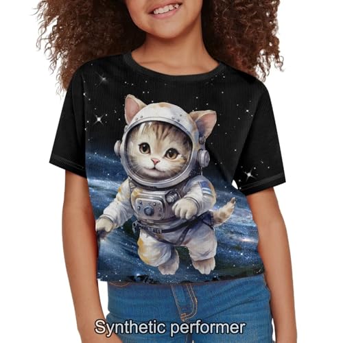 Image of 4th of July Shirt for Girls 7-8 Years US Flag Crop Tops Kids Outfit Independent Day Graphic Tee-