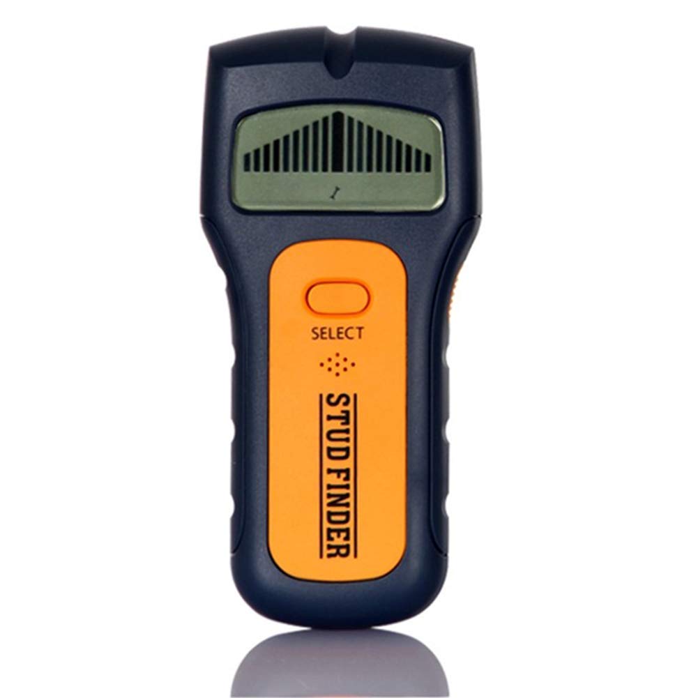 Buscador de pernos, detector de pared eléctrico, herramienta de búsqueda de borde central Sensor de pernos 3 en 1 con advertencia de sonido LCD para detector de madera de metal con cable de CA