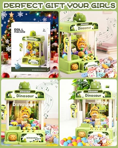 Image of STACTCUTE 78PCS Large Dinosaur Claw Machine for Kids,No Assembly Required | Electronic Arcade Game with Music & Lights, Vending Machine Toy Prize Dispenser - Birthday Gift for Boys & Girls Age 3+