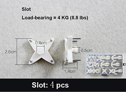 SinLoon (39-Hook) Creative Multi Function Invisible Hardwall Drywall Picture-Hanging Hooks Clock Hanger Non-Trace Wall Picture Hook Frame Wedding Photos Mirror Wall Studs, White