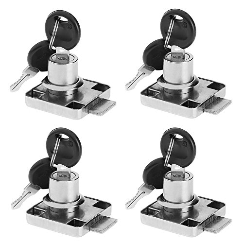 BTMB 4 Pack Cylinder Cam Drawer Lock Desk Wardrobe Cabinet Locker Furniture Hardware