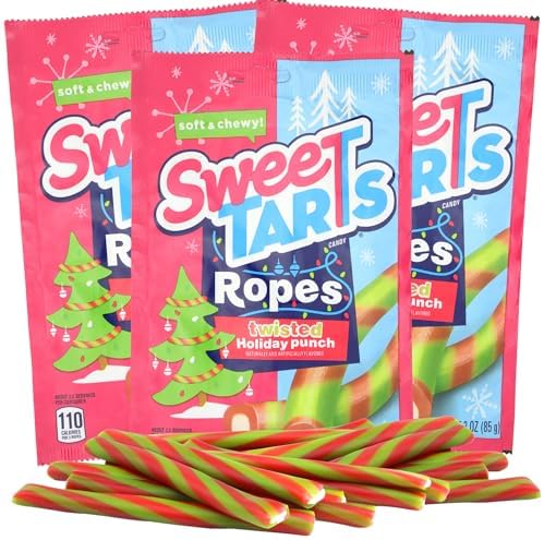 Amazon.com : Sweetzo Twisted Holiday Punch Ropes, Fruit Flavored ...