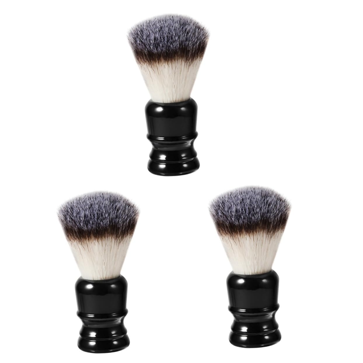 MAGICLULU Kit Per La Della Barba Da Uomo 3 Pezzi Setole in Nylon Manico Nero Per La Pulizia E Lo Styling Della Barba