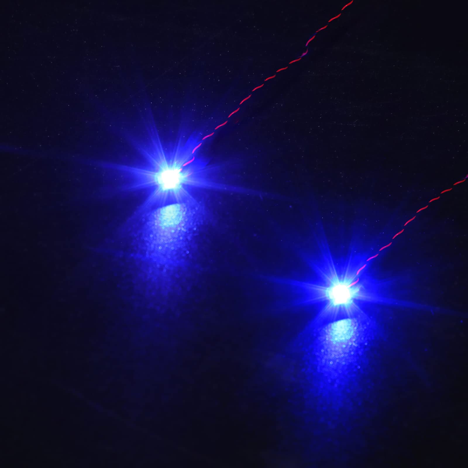 Blue LED Light Set (30 cm) for DIY/MOC Lighting (Pack of 2), BrickBling LED Lighting Set Decorative Lights for Lego and Other Major Brand Bricks