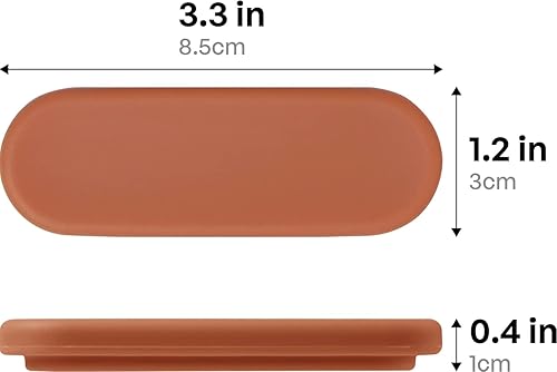 Miniatura 4 de Carrotez Soporte para cuchara pequeña de silicona para estación de café, mesa de comedor, 3.3 x 1.2 x 0.4 pulgadas, 2 unidades, naranja quemado