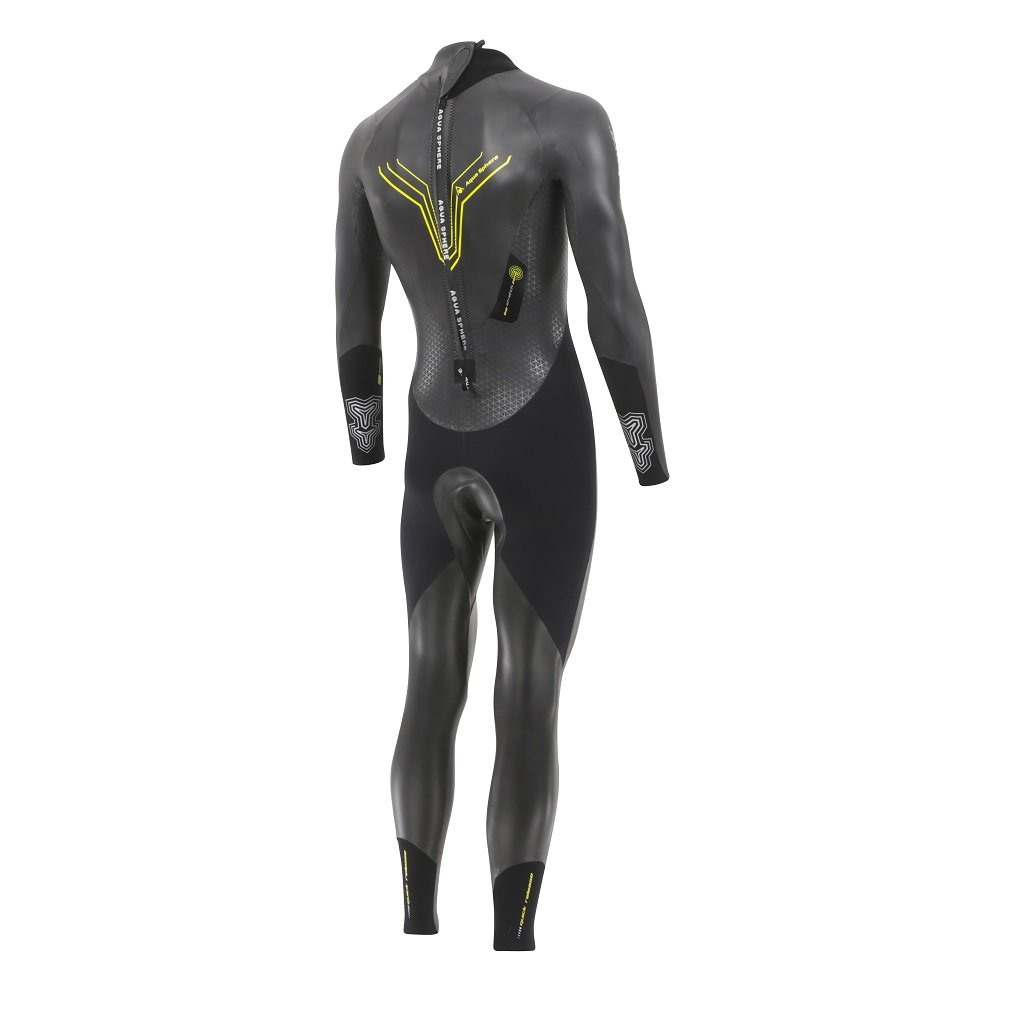 Aqua Sphere, Pursuit, Muta da Uomo per Triathlon, Uomo, SU228, Black/Yellow, XS - Height (150-165 cm