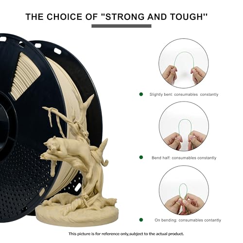 Image of iBOSS Matte PLA+ 3D Printer Filament 1.75mm, Matte Surface & Low Warping Filament 1kg Spool (2.2 lbs), Accuracy + /- 0.02 mm, Fit Most FDM Printers (Matte Light Brown)