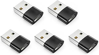 USB Type-C 変換アダプター USB-C(メス)→ USB 2.0(オス) 急速充電&高速データ転送 多デバイス対応(Windows 10/Mac/iPad/iPhone 15/14/13/ Pro Max/Galaxy)コンパクト設計 在宅/外出用 モバイルPC/タブレット用 ブラック (5)