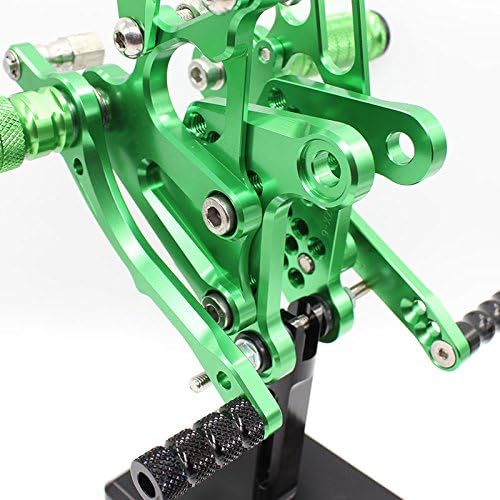 Krace Motorcycle Rearsets Foot Pegs Rear Set Footrests Brake Shift Pedals Fully Adjustable Foot Boards Fit For Kawasaki Ninja ZX6R ZX636 2009 2010 2011 2012 2013 2014 2015 2016 2017 2018 2019