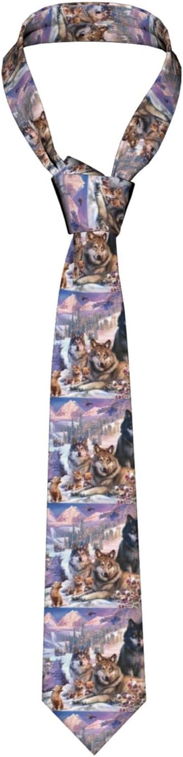 Shgwehh Cravate Fine Pour Homme - Imprimé Léopard - Pour Noël, Mariage, Affaires, Fête Formelle (145 X 8 Cm), Comme Indiqué Sur La Photo, Taille Unique