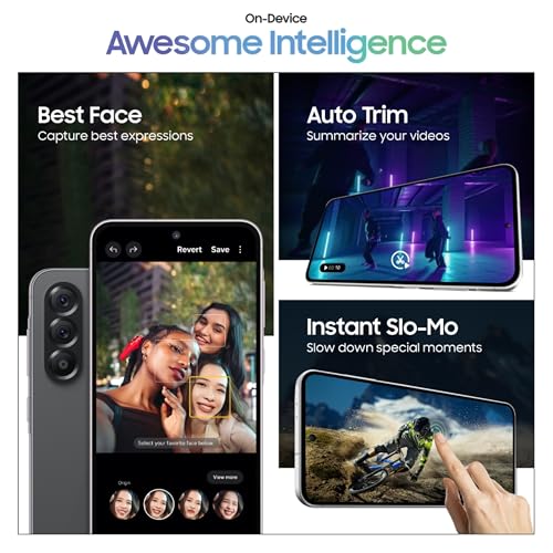 Image of Samsung Galaxy A56 5G (Awesome Graphite, 8GB, 256GB) | Metal Frame | Gemini Live | Awesome Intelligence (AI): Circle to Search, Instant Slo-Mo, Auto-Trim, Object Eraser | Flagship Grade Camera