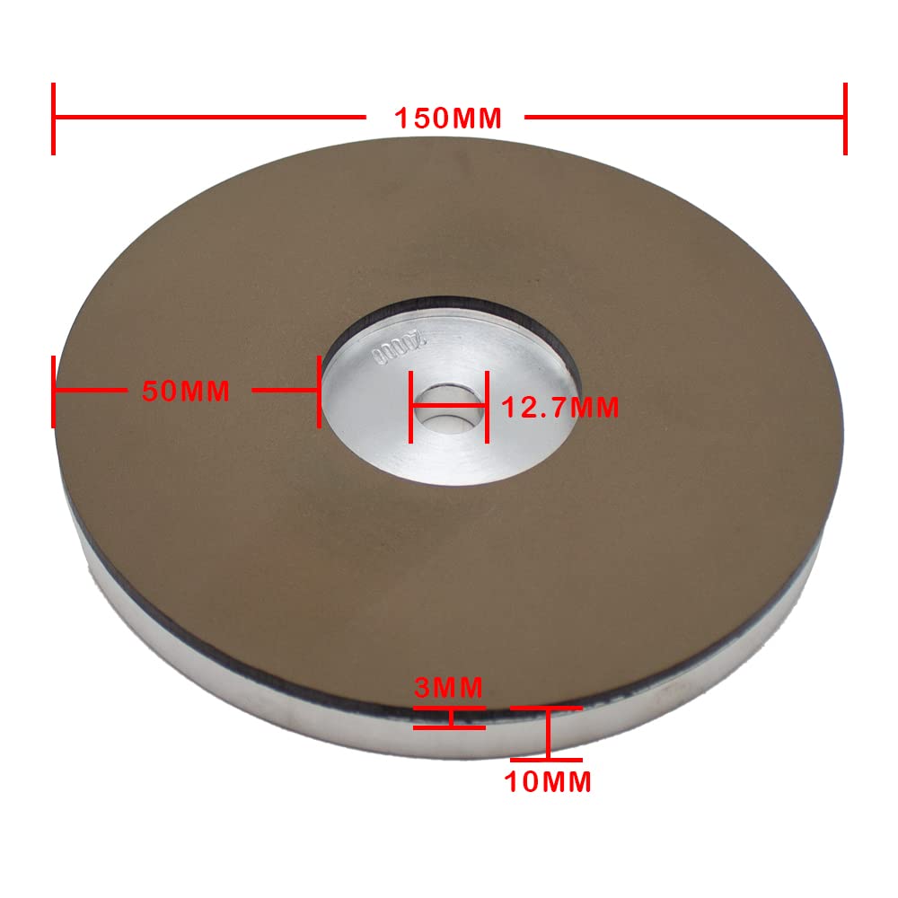 Disque de Meulage Diamant Résine 150mm 3000 pour Ciseaux Coiffure Tondeuse Polissage Acier Tungstène