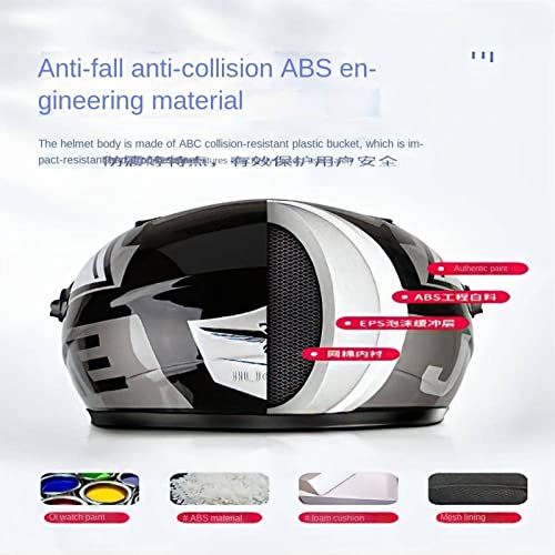 Completa Rosto Bib Calor HD Anti-Fog Rosto Cheio Capacete Inverno Motocicleta de Rua Moto Capacete C