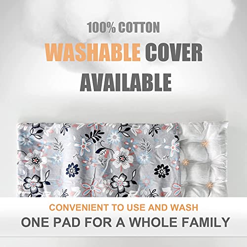 Image of UNCN Wide Microwave Heating pad with Washable Cover 9*15 inch Microwavable Hot Pad for Neck Shoulder, Cramps, Back Pain Relief, Cordless Warm Compress Weighted Moist Heat Pack for Aches, Unscented