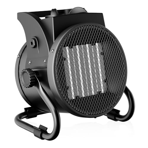 WilTec Calefactor cerámico 3000W termostato regulable 40m² calefacción 3 niveles de potencia