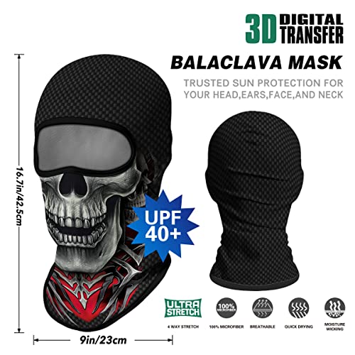 Image of 3D Balaclava Ski Mask Motorcycle Full Face Mask Outdoor Tactical Hood Headwear Mask Ghosts Skull Mask Men Women for Halloween