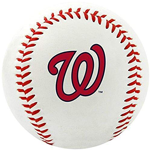 Image of Rawlings | MLB Team Logo Baseball | Nationals | Official | White (Pack of 12)