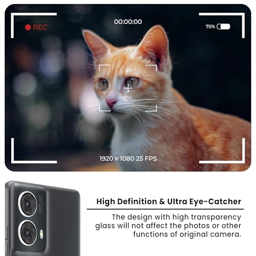 Image of ArmourPro Camera Rings Tempered Glass for Motorola Edge 50 Fusion and Moto G85, Tough HD Individual Aluminum Alloy Rings 9H Camera Cover, Scratch-Resistant,Camera Lens Protection| Silver, 1 Pack