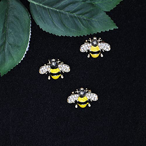 3 Pack Cute Bee Brooch Pin Set Enamel Crystal Animal Lapel Brooches Novelty Funny Pins Badges for Women Girls Boys Clothing Bags Backpacks Jackets Hat 6