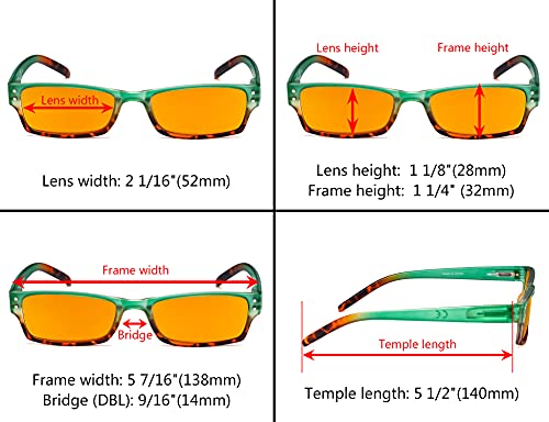 Image of Eyekepper 7-pack Blue Light Filter Glasses Women - Fashion Computer Eyeglasses Orange Tinted +1.75