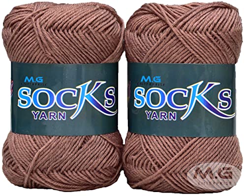 Image of M.G ENTERPRISE Nylon Deep BrownWool Yarn 200 Needle Knitting Yarn for DIY Art & Craft
