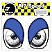 Underhood Eye Decal Set | Bloodshot | Blue Lids | (2002-2006) R50-R53 - Mini Cooper