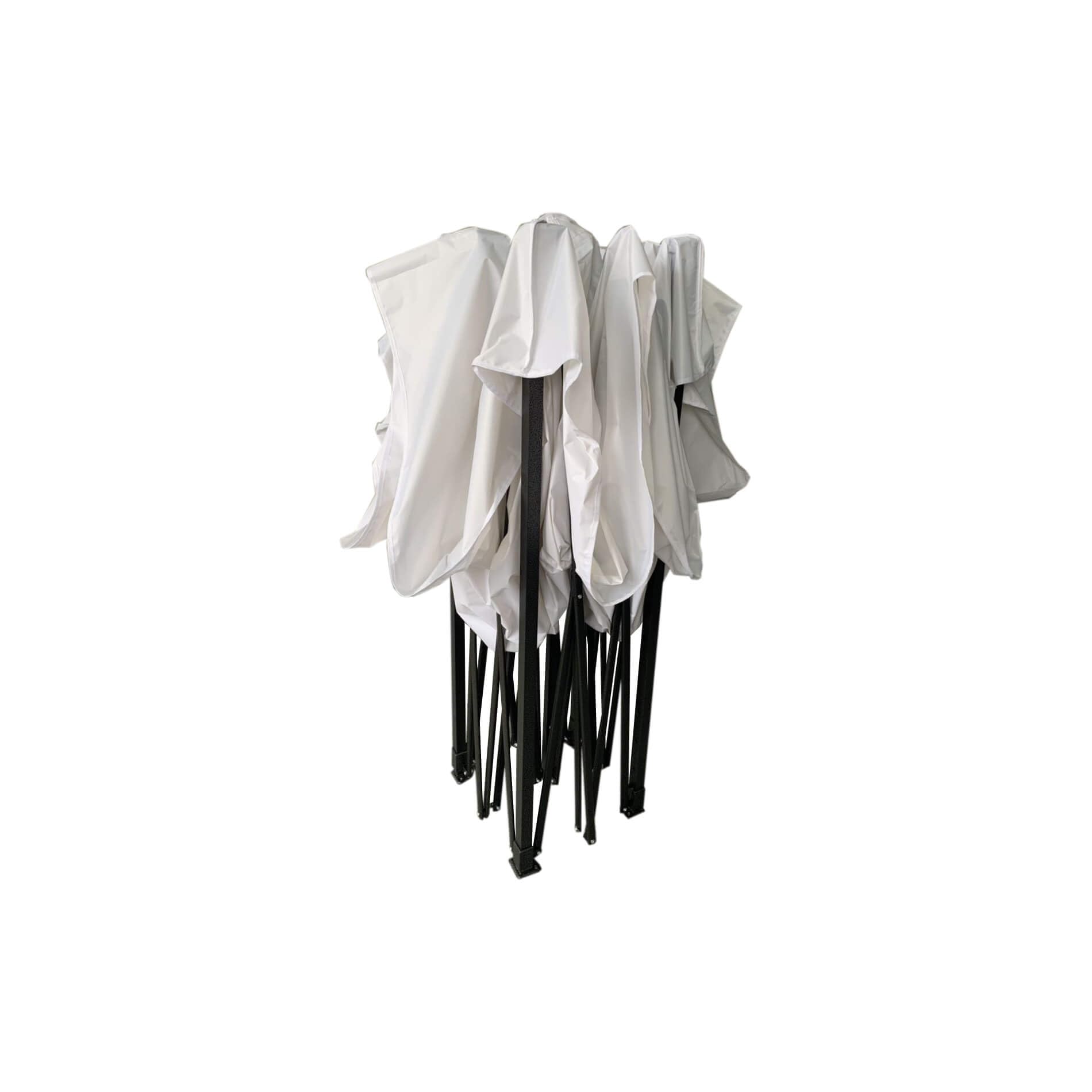Rebecca Mobili Tonnelle en Accordéon Pavillon Blanc avec 4 Sacs de Poids Polyester Métal avec Sac de Transport Foires Terrasse Fêtes - 3,1x3x3 m (H x L x P) - Art. RE6326