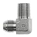 Brennan Industries 8280-16-16 Steel 90 Degree Elbow Conversion Adapter Fitting, 1"-11 Male JIS x 1-11 Male BSPT
