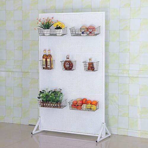 Organizador de herramientas de tablero perforado, soporte de exhibición de metal con ganchos, kit de acero para almacenamiento de garaje y cocina