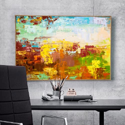 Peinture murale sur toile abstrait moderne coloré pour illuminer votre salon familial