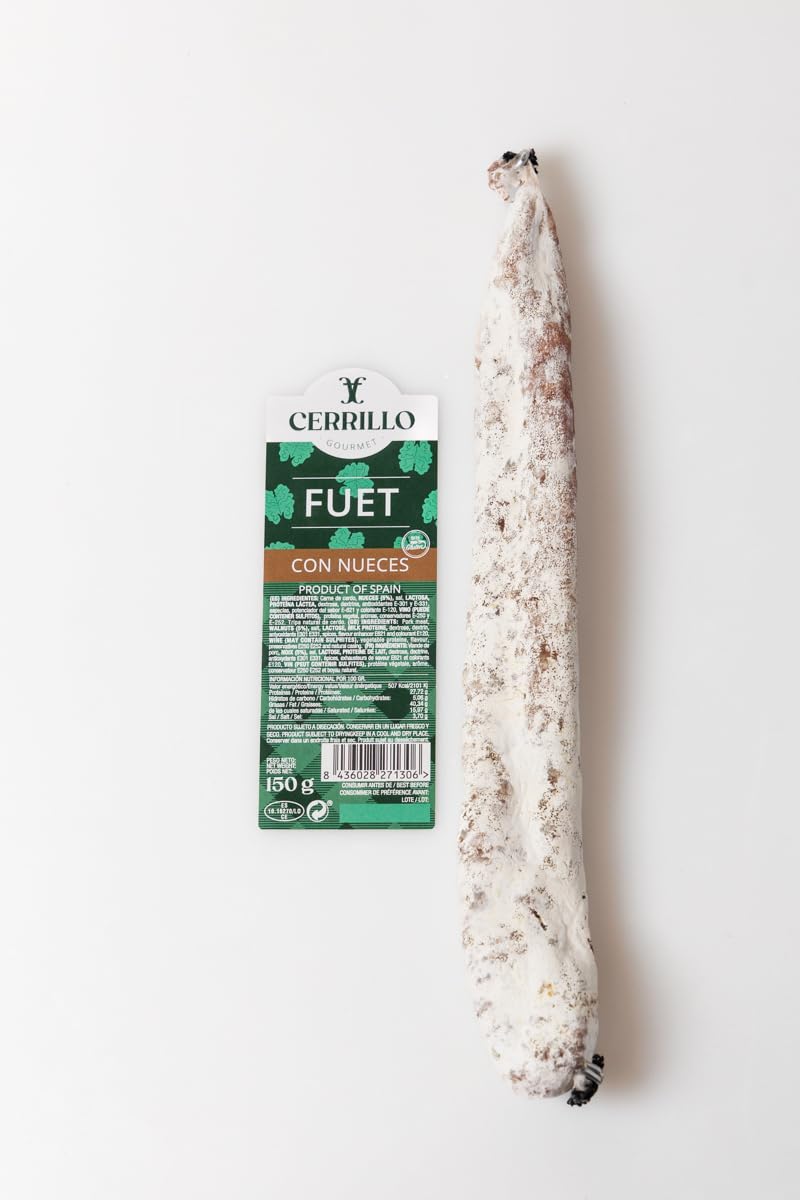 Cerrillo Fuet con Nueces - spanische gereifte Salami mit Wallnüssen (1 x 150 gr)