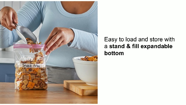 Amazon.com: Hefty Press to Close Food Storage Bags, Quart Size