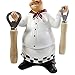 KiaoTime 98917PJ Italian Chef Figurines Kitchen Decor with Bottle Opener Home Kitchen Restaurant Chef Figurine Chef Statue Fat Chef Figurine