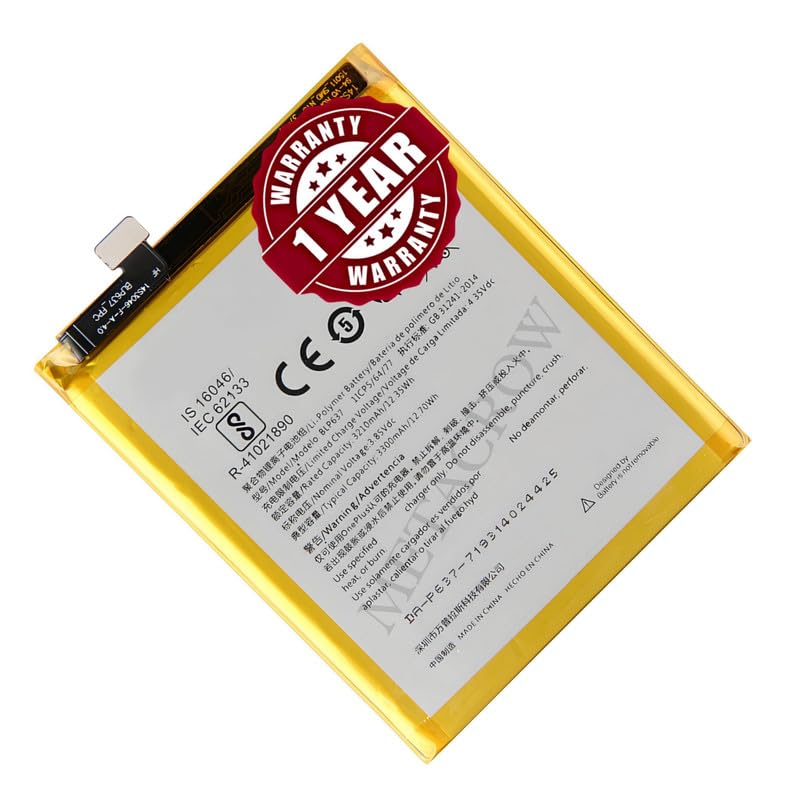 Image of Original BLP637 Battery Compatible for OnePlus 5T (A5010)- (3300mAh) - 1 Year Warranty BC460