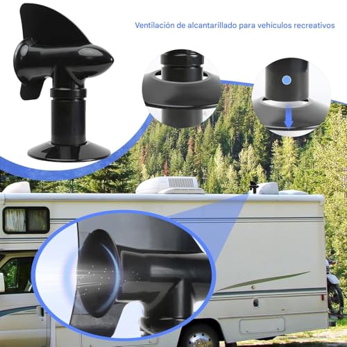 Tapa de salida de aire impermeable para alcantarillado de RV y caravanas 3