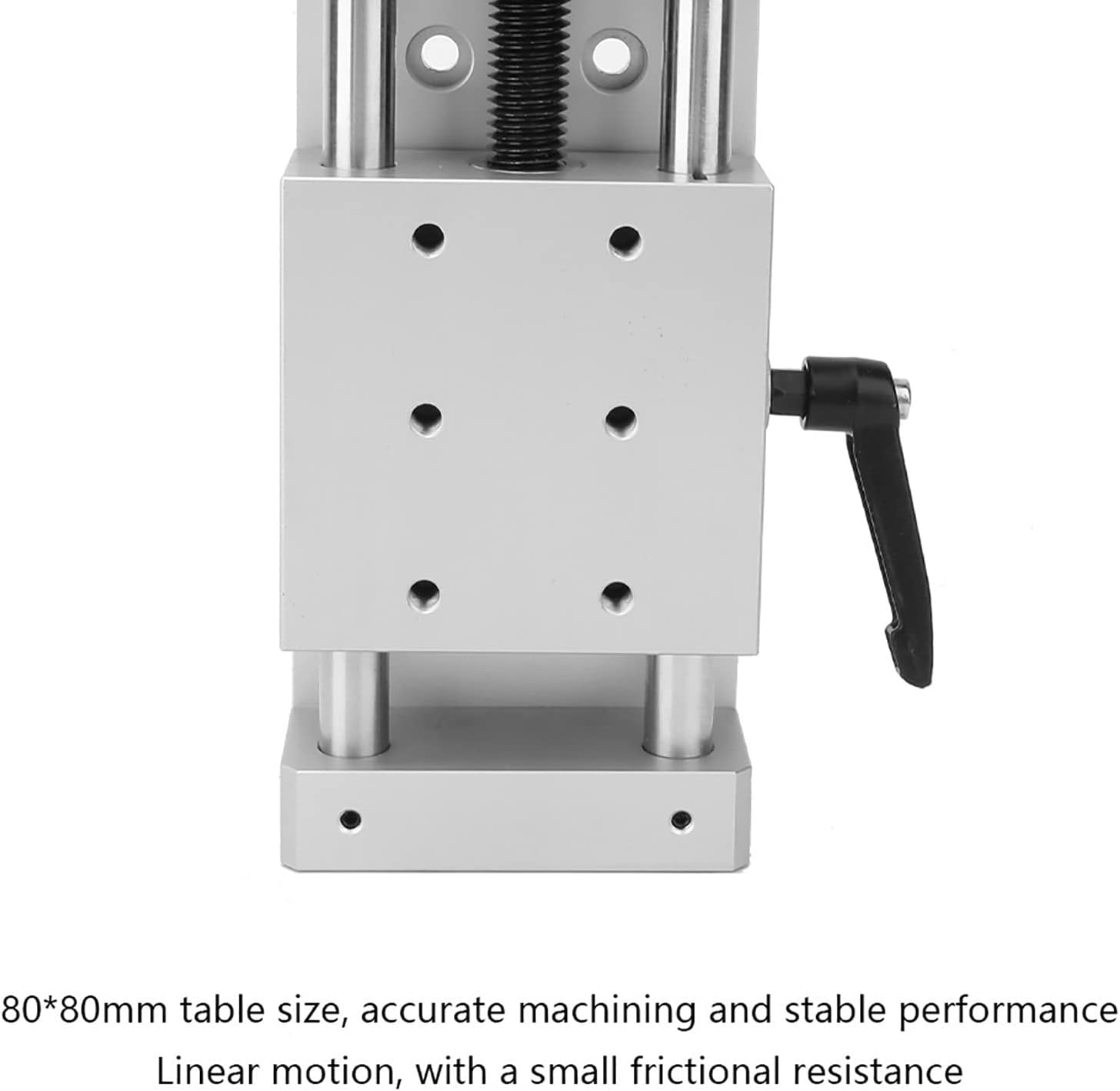 Aluminum Alloy Linear Stage Sliding Table KA80-1402-50 Manual Cross Slide Rail with 50mm Travel for CNC Positioning and Fixturing