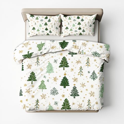 Generisch Winter Bettwäsche 155x220 Weihnachten Design, 2teilig -...