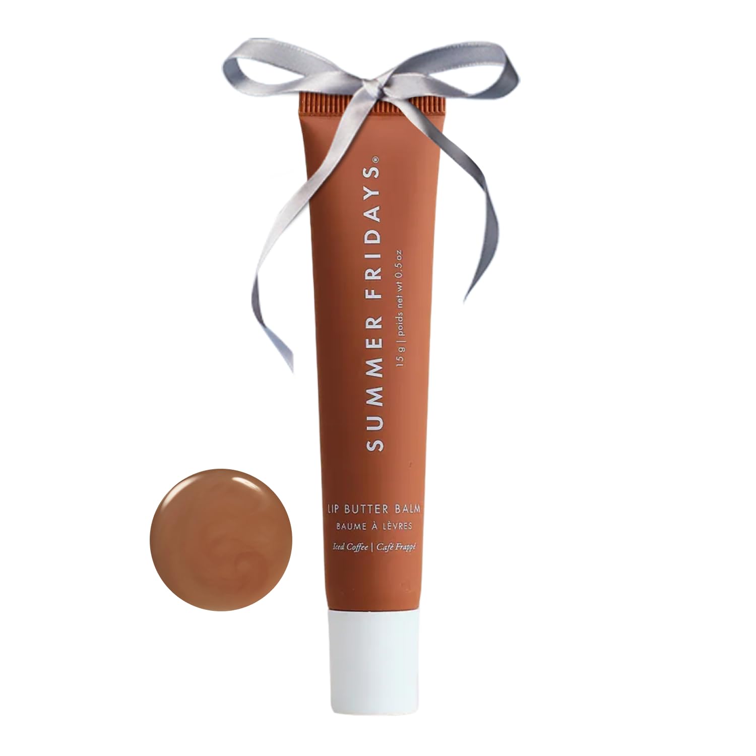 Summer Fridays Tinted Lip Butter Balm - Conditioning Vegan Lip Balm for Instant Moisture, Shine & Hydration - Sheer-Tinted, Soothing Skincare - Iced Coffee (.5 Oz)
