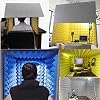 Portable Microphone Isolat Booth Cube, Soundproof Vocal Recording Studio for Podcasts, Singing, Gaming, Broadcasting - 80x80x80cm Blue Sound Absing Cover #5