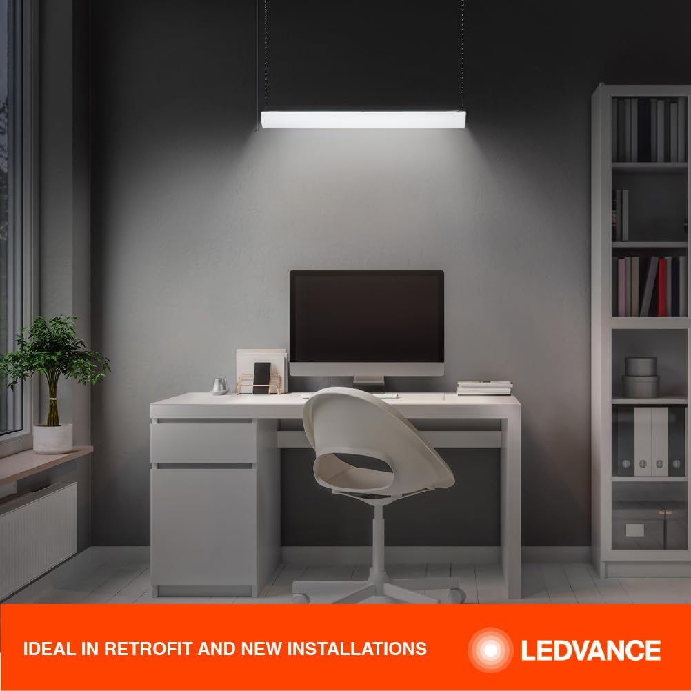 LEDVANCE 2-Ft Dual Selectable Wrap FVL LED Luminaire, 12/20/25/30W, 3500/4000/5000K, 2145/2840/3525/4000 LMS, Dimmable, Accessories Included - 1 Pack (64115)