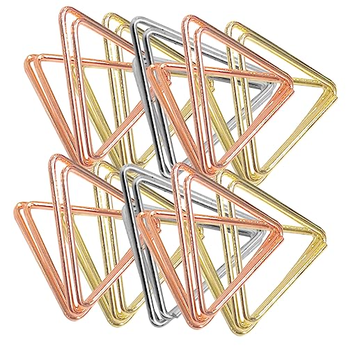 AGFELO 15個 3次元ペーパークリップセット 三角形のフォトクリップ ホルダ