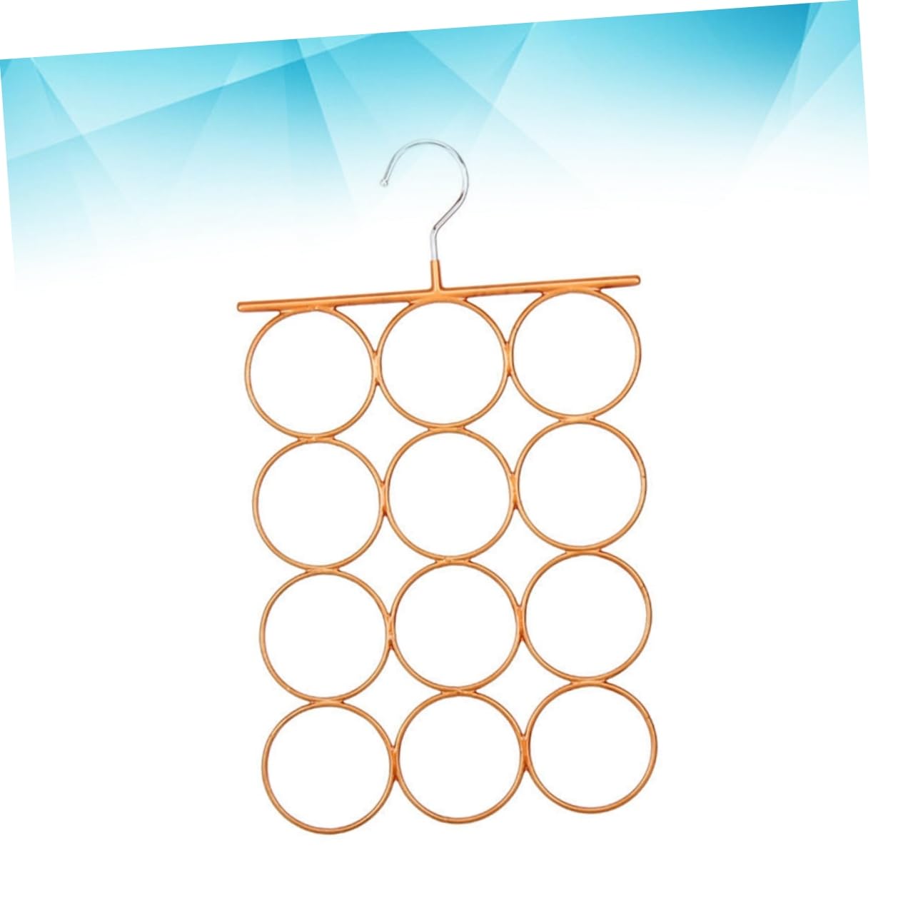 Unomor 1Pc Gold Scarf Tie Hanger Rack Slip Storage Organizer for Closet Space Saver for Ties and Scarves Multipurpose Clothes Hanger for Wardrobe Display