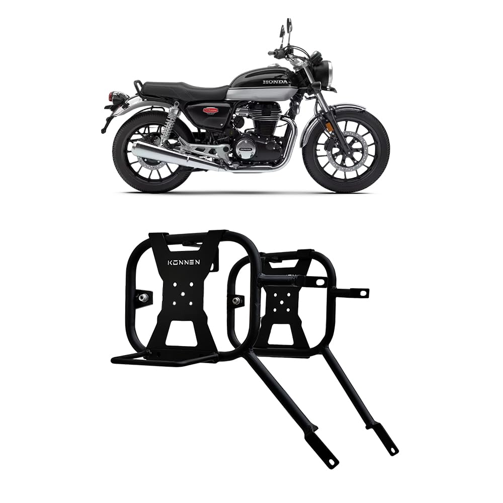 3 in 1 Saddle Stays with Jerry Can Holder and Bag Holder Compatible with Honda H’Ness CB350 (Black) (Set of 1)-image-33