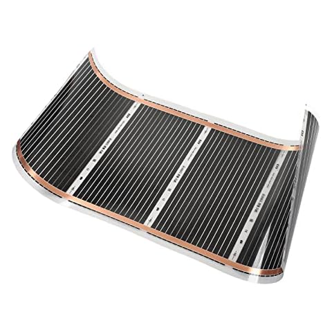 Electric Heated Floor Mat, 50/55/60*100cm Laminate Floating Electric System with <60°C Adjustable Range, Changeable Length, Ground Heating Carpet, Tile Floor Heating System for Home Office(50*100cm) Cover