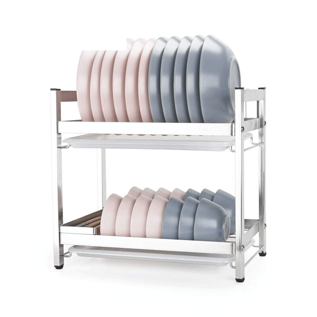 Rejilla para Platos Rejilla para Platos Rejilla para escurrir Rejilla para Platos Estante de Cocina de Acero Inoxidable 304 Cesta de Drenaje para Almacenamiento Cesta para Fugas Pa