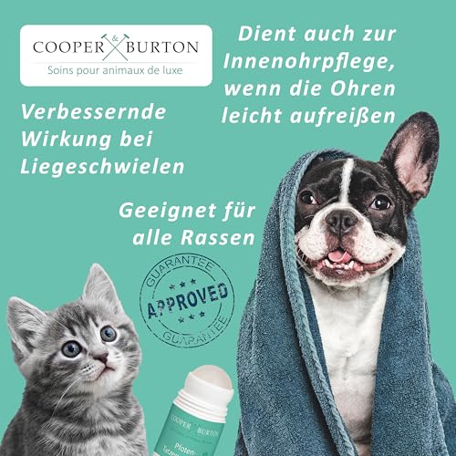 COOPER & BURTON Pfoten-, Nasen- & Schnauzenbalsam für Hunde & Katzen | Schutz vor Hitze, Kälte & Salz | Bienenwachs Propolis Carnaubau- u. Wollwachs | antibakteriell, sicher beim Ablecken | Made in DE