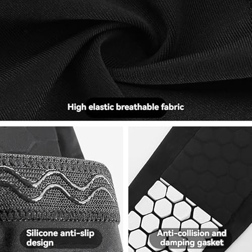 Shin Defender Skiing, Ski Shin Guard, Ski Shin Pads, Shin Protectors for Skiing, Skiing Shin Protectors, Shin Pads Skiing, Ski Boot Shin Protectors with Honeycomb for Skiing, Soccer (Black, M) - Image 3